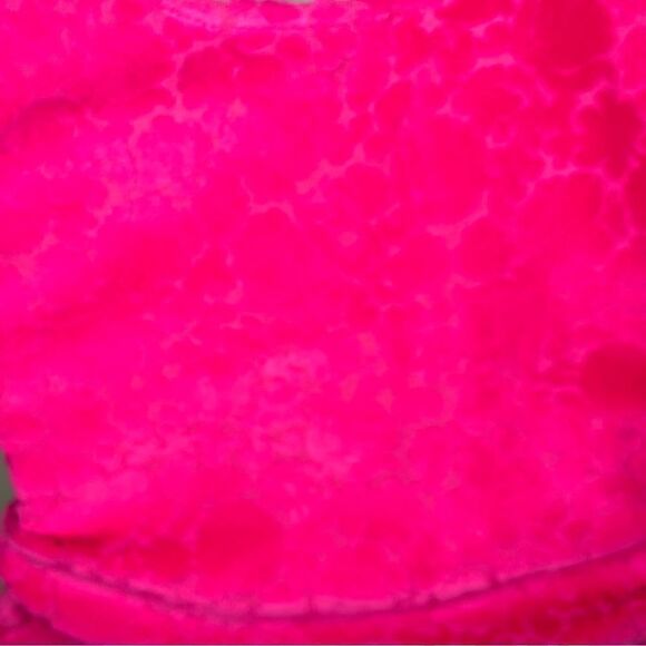 Modcloth I Want Velour Velour Velour Bodysuit Floral Texture Fuchsia Hot Pink M - Picture 10 of 13